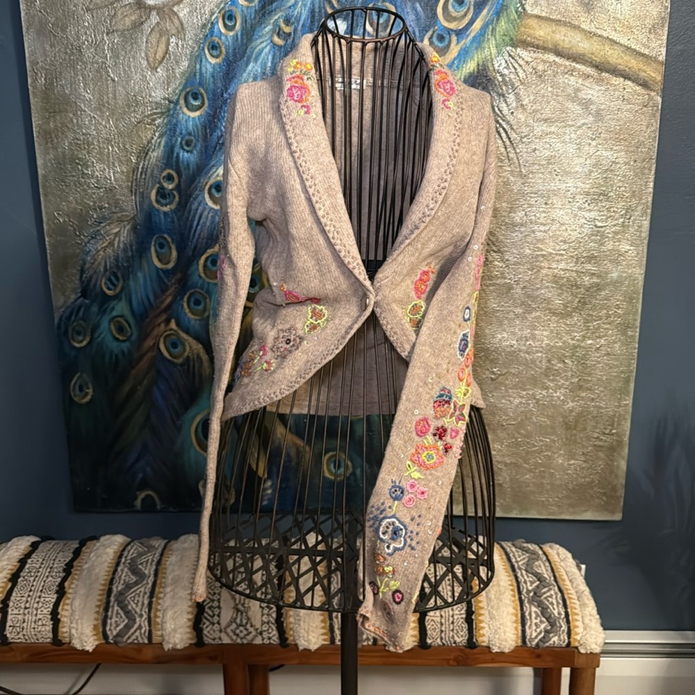 100% wool very unique cardigan. Size 0